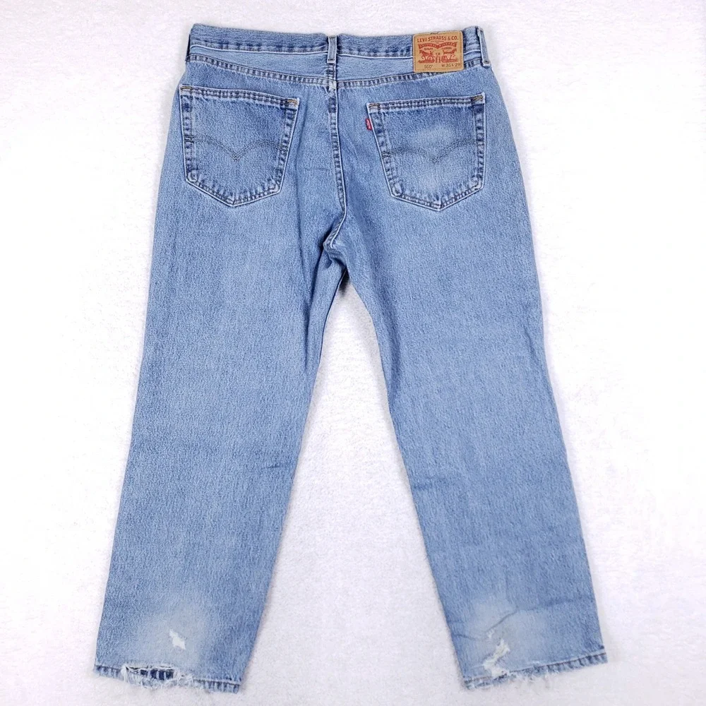 Levi's 550 Relaxed Fit Jeans Mens 36x29 Light Wash Denim Vintage Y2K‎